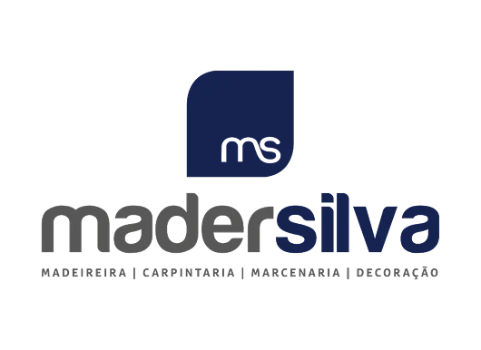 Logo da Mader Silva, empresa especializada em madeiras para construção, marcenaria e decoração.
